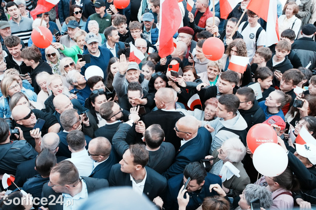 Karol Nawrocki w Gorlicach spotkał się z mieszkańcami