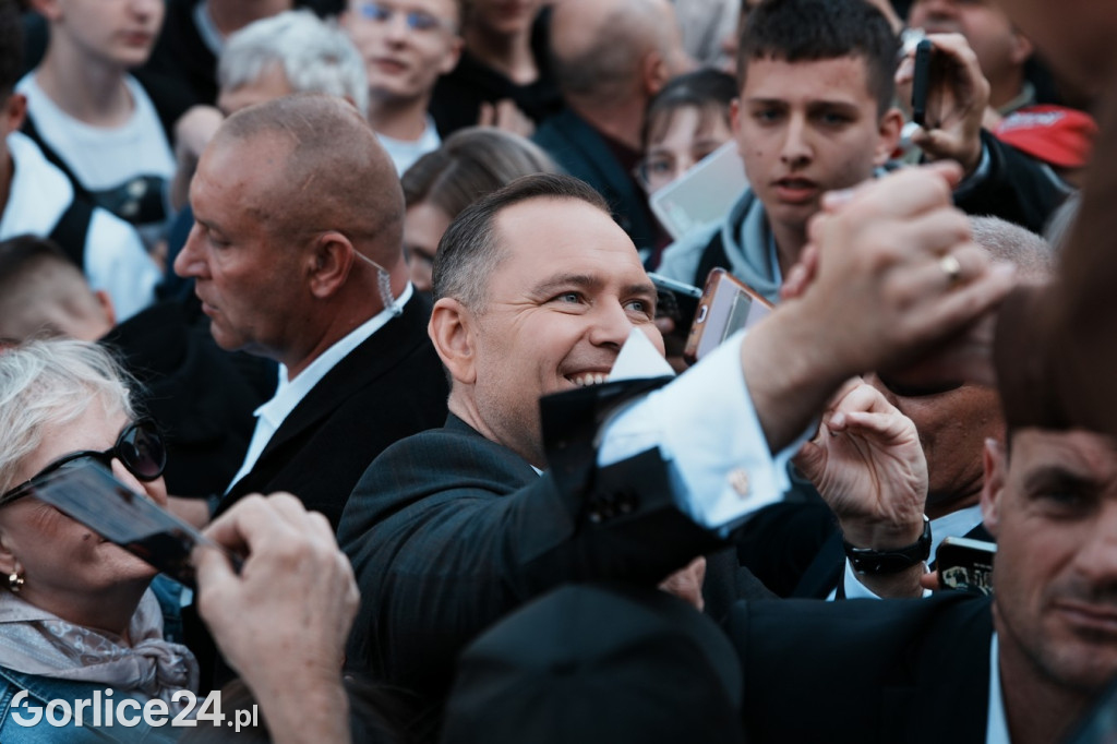Karol Nawrocki w Gorlicach spotkał się z mieszkańcami