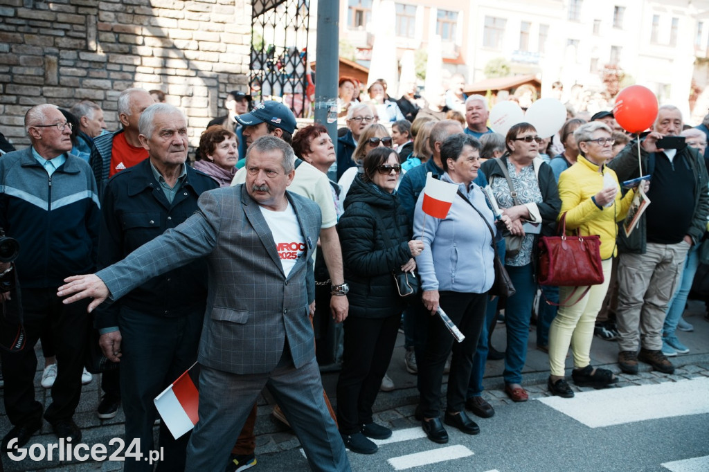 Karol Nawrocki w Gorlicach spotkał się z mieszkańcami