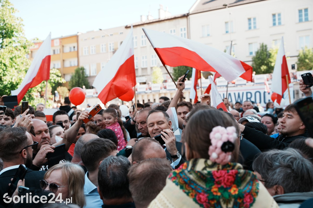 Karol Nawrocki w Gorlicach spotkał się z mieszkańcami