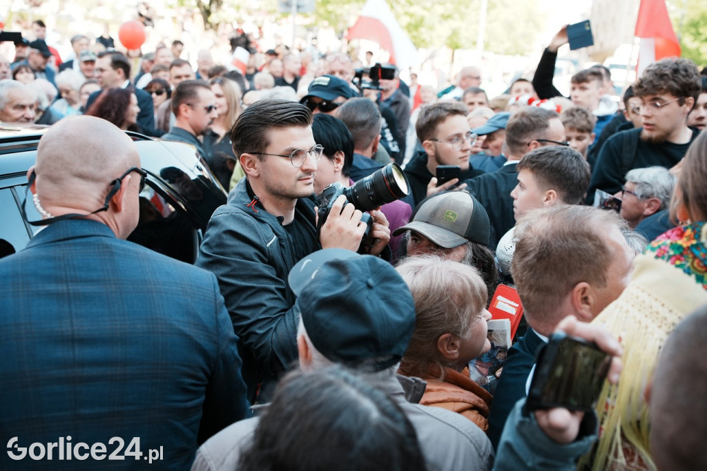 Karol Nawrocki w Gorlicach spotkał się z mieszkańcami
