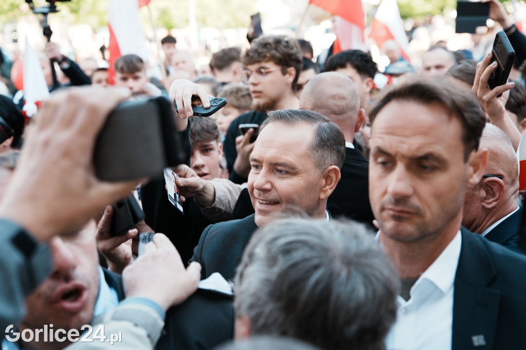 Karol Nawrocki w Gorlicach spotkał się z mieszkańcami