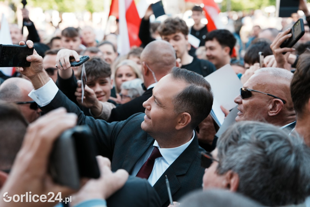 Karol Nawrocki w Gorlicach spotkał się z mieszkańcami