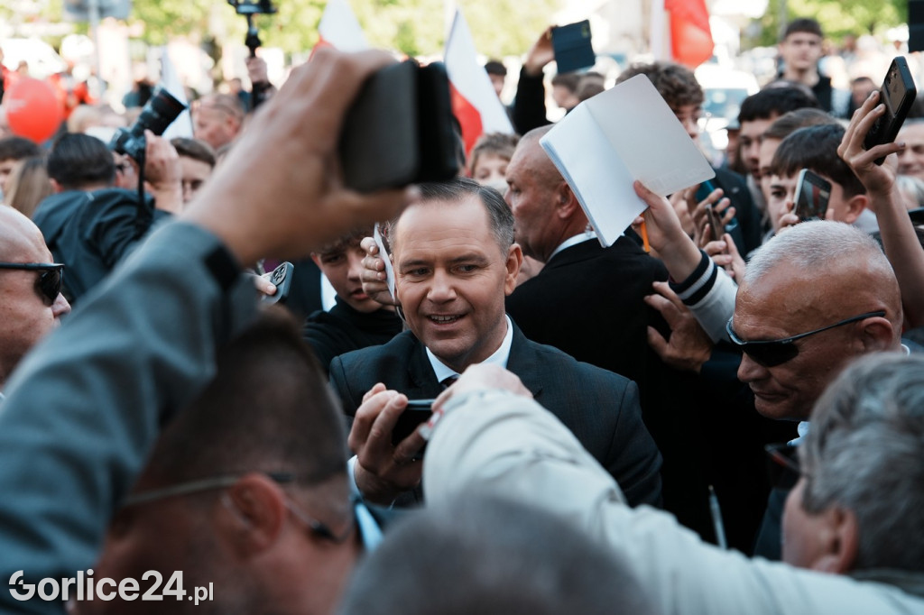 Karol Nawrocki w Gorlicach spotkał się z mieszkańcami