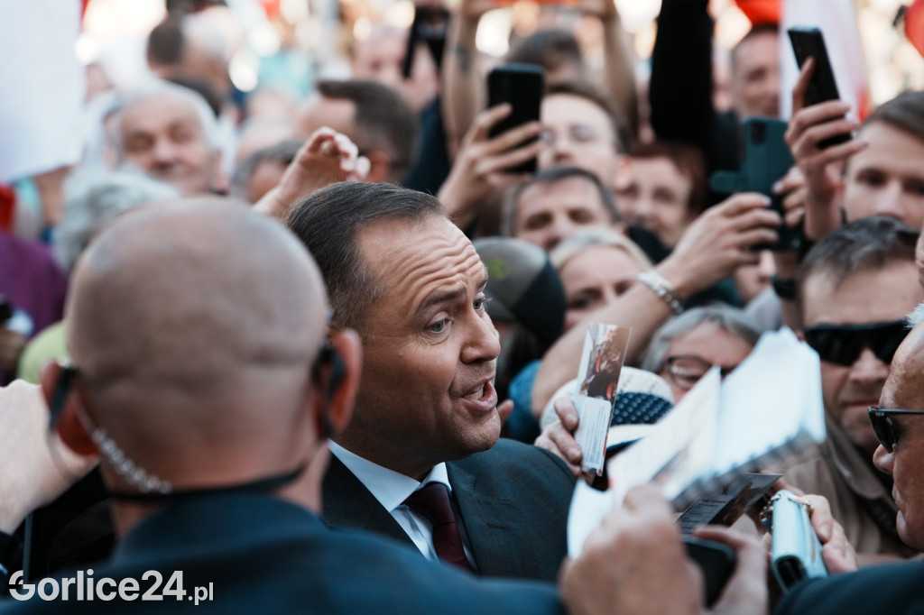 Karol Nawrocki w Gorlicach spotkał się z mieszkańcami