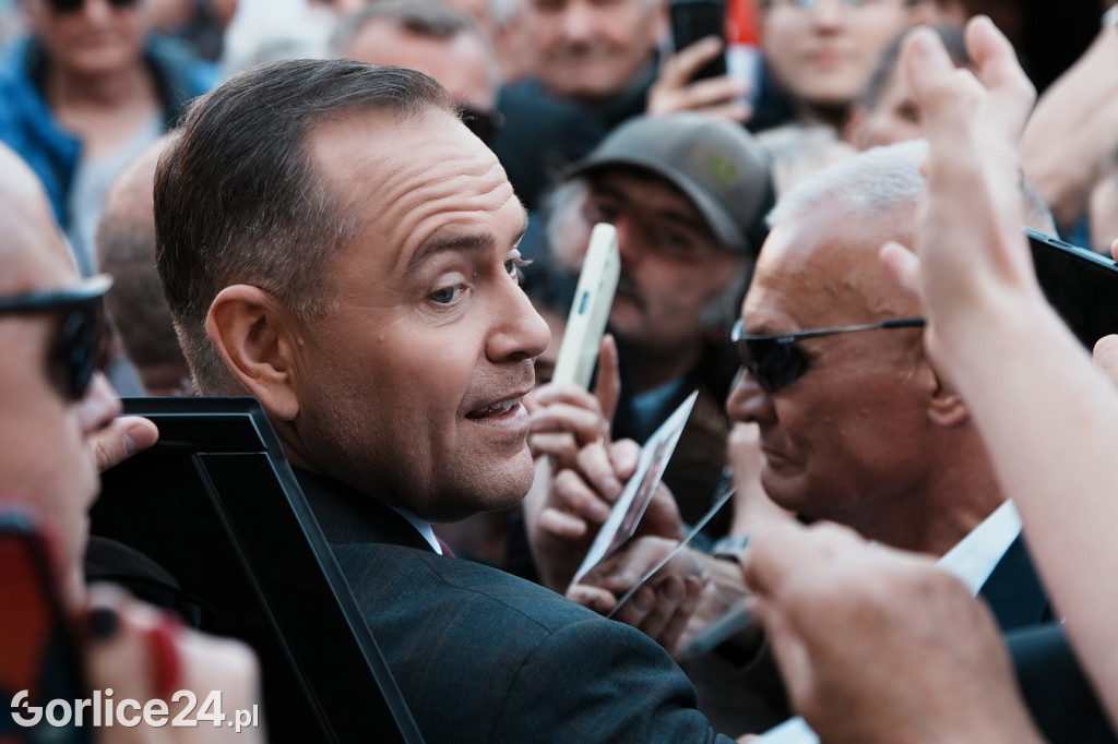 Karol Nawrocki w Gorlicach spotkał się z mieszkańcami