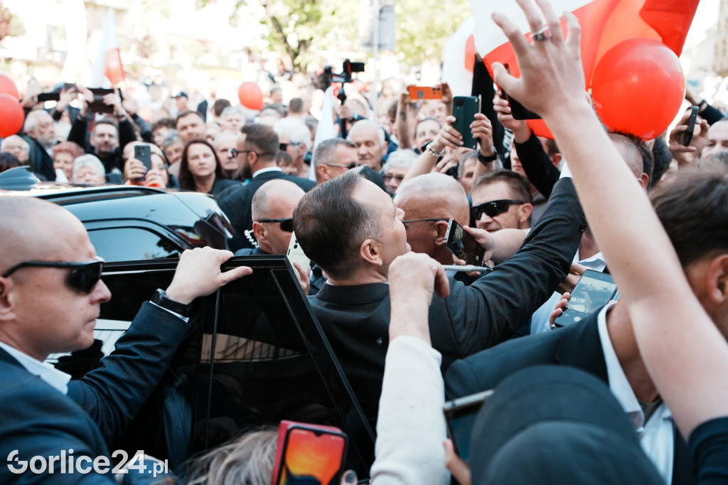 Karol Nawrocki w Gorlicach spotkał się z mieszkańcami