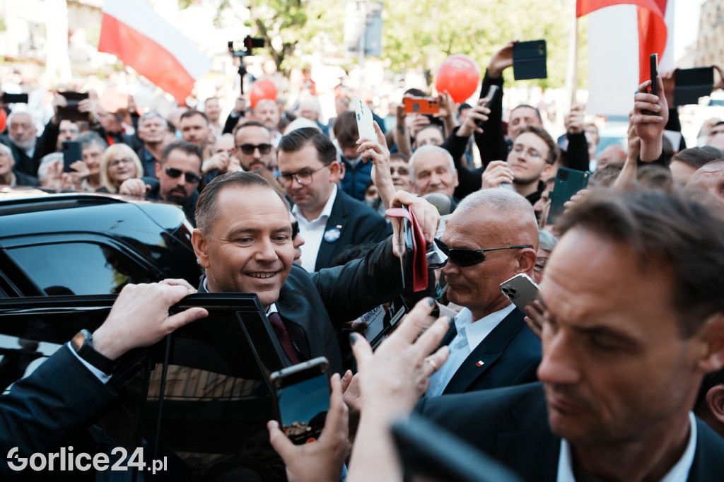 Karol Nawrocki w Gorlicach spotkał się z mieszkańcami