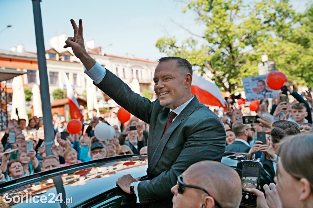 Karol Nawrocki w Gorlicach spotkał się z mieszkańcami