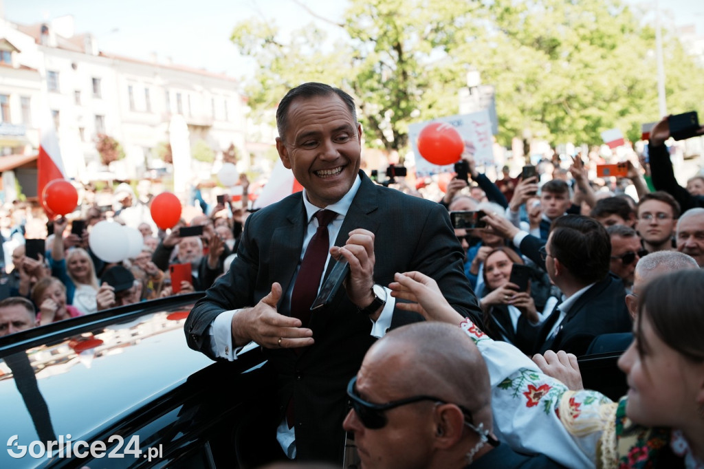 Karol Nawrocki w Gorlicach spotkał się z mieszkańcami