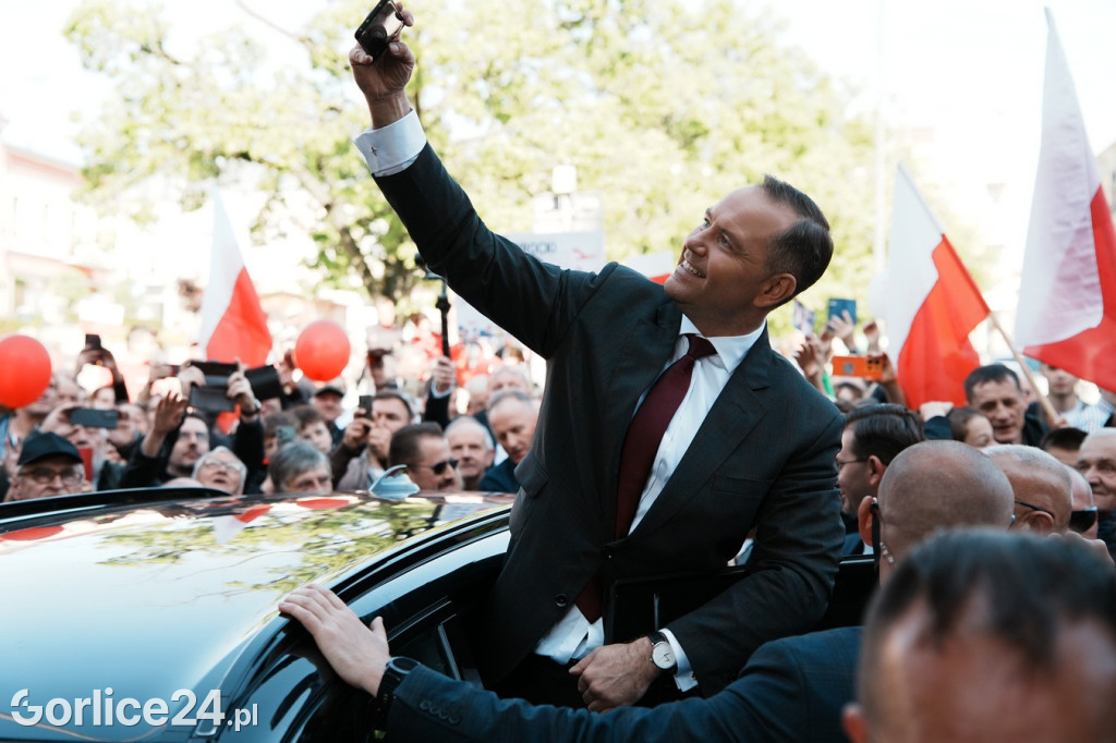 Karol Nawrocki w Gorlicach spotkał się z mieszkańcami