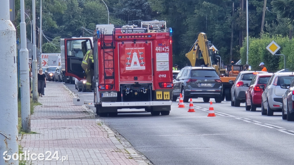Zderzenie samochodu i motocykla na ul. Kościuszki