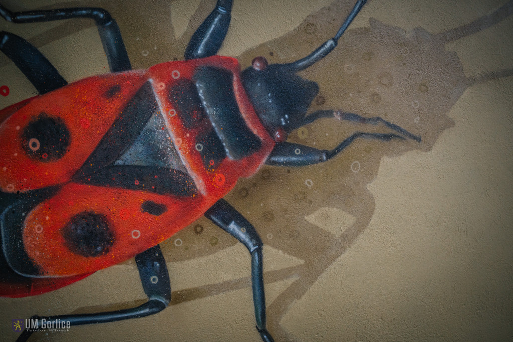 Mural przy ulicy Rybickiego w Gorlicach
