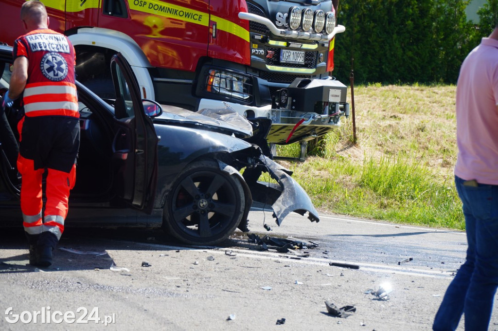 Wypadek w Dominikowicach (21.07)