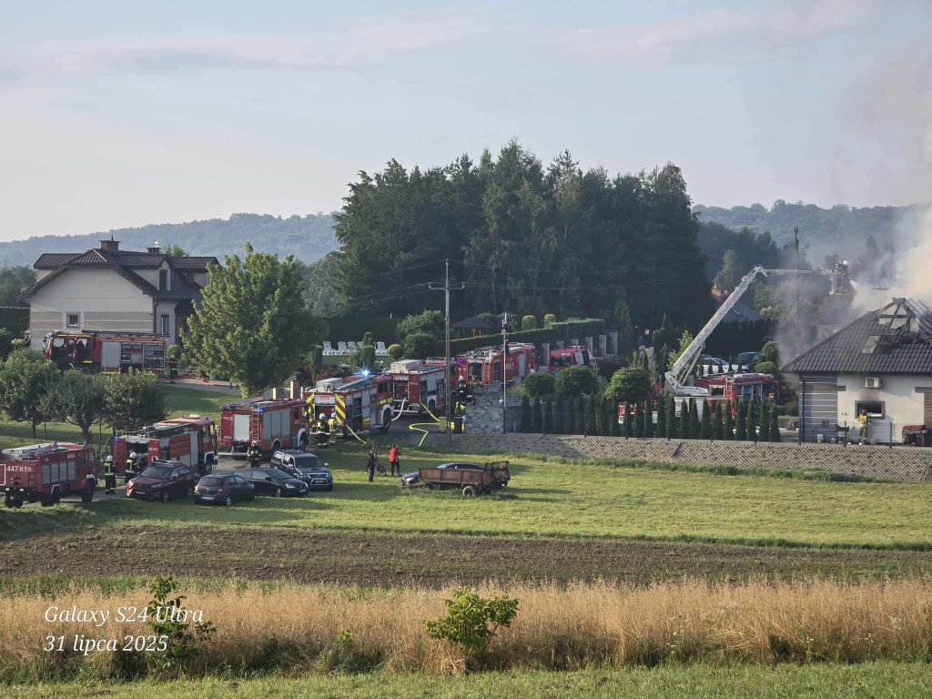 Pożar budynku w Wolicy