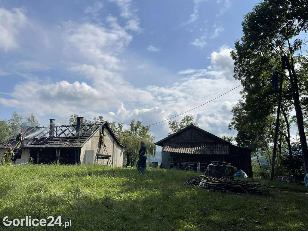 Pożar budynku w Mszance (04.08.)
