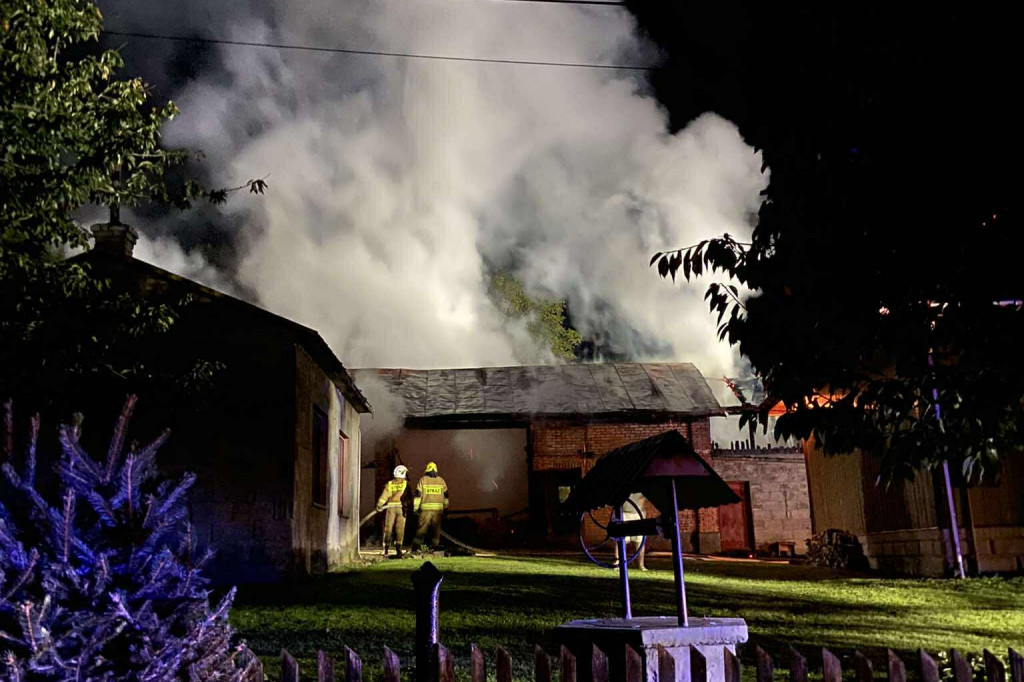 Pożar w Krygu (20.08)