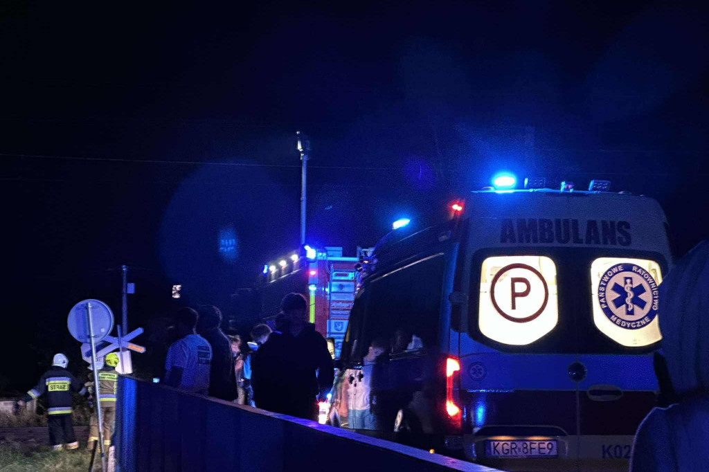 Wypadek na przejeździe kolejowym w Zagórzanach (23.08.)