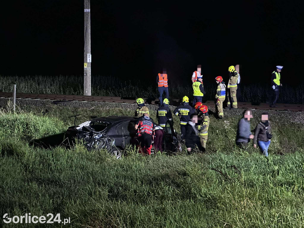 Wypadek na przejeździe kolejowym w Zagórzanach (23.08.)