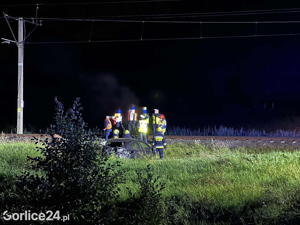 Wypadek na przejeździe kolejowym w Zagórzanach (23.08.)