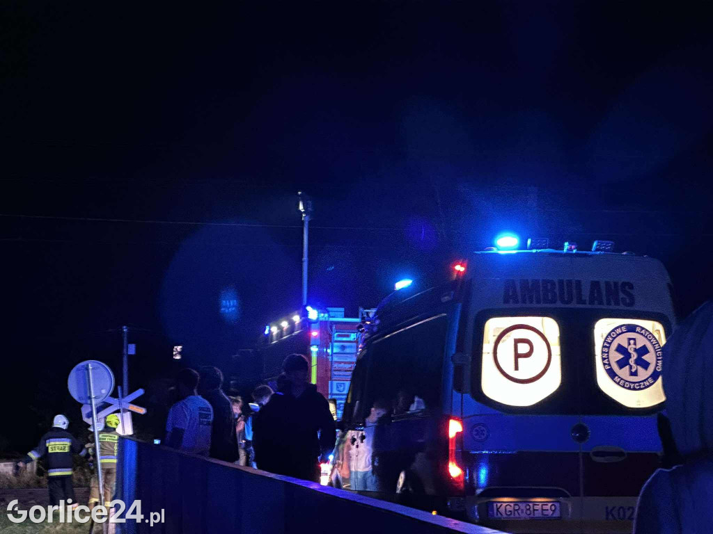 Wypadek na przejeździe kolejowym w Zagórzanach (23.08.)