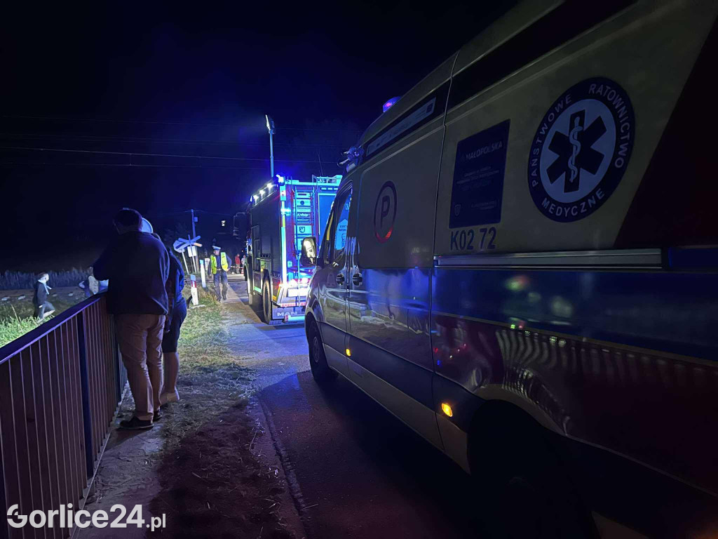 Wypadek na przejeździe kolejowym w Zagórzanach (23.08.)
