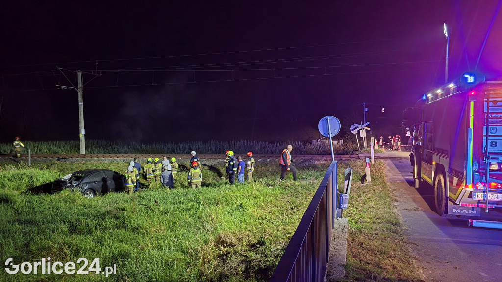 Wypadek na przejeździe kolejowym w Zagórzanach (23.08.)