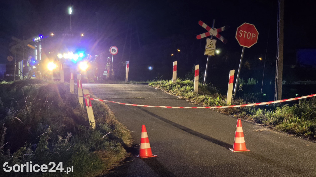 Wypadek na przejeździe kolejowym w Zagórzanach (23.08.)