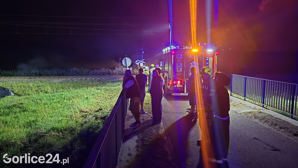 Wypadek na przejeździe kolejowym w Zagórzanach (23.08.)