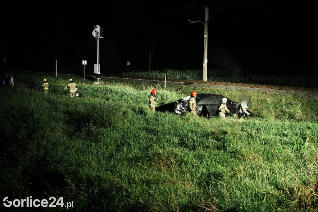 Wypadek na przejeździe kolejowym w Zagórzanach (23.08.)