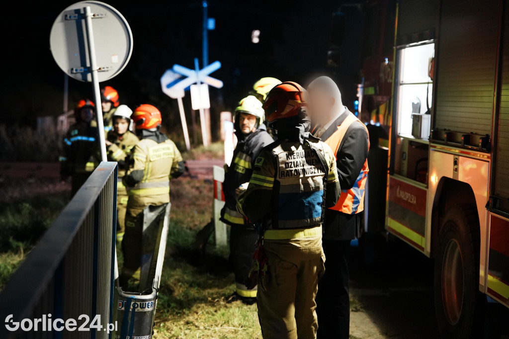 Wypadek na przejeździe kolejowym w Zagórzanach (23.08.)