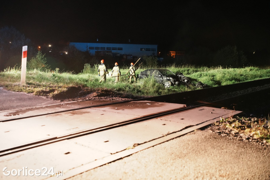 Wypadek na przejeździe kolejowym w Zagórzanach (23.08.)