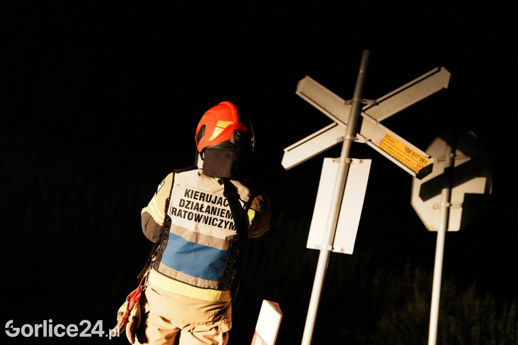 Wypadek na przejeździe kolejowym w Zagórzanach (23.08.)