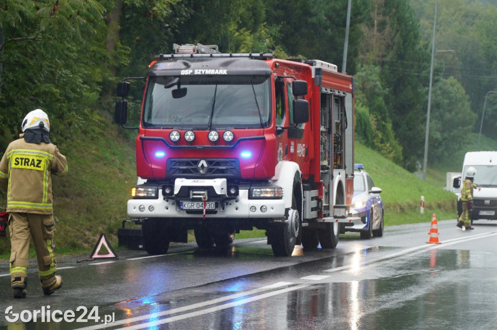 Zderzenie samochodów na DK28 w Szymbarku (11.09)