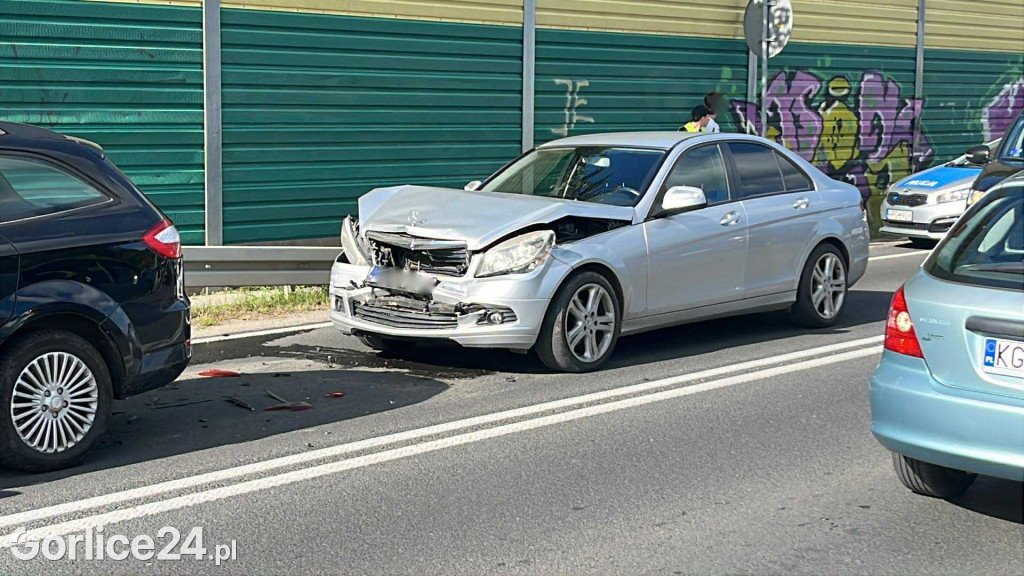Zderzenie na ul. Parkowej w Gorlicach (18.09)