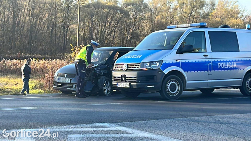Kolizja na ulicy Bieckiej w Gorlicach (07.11)