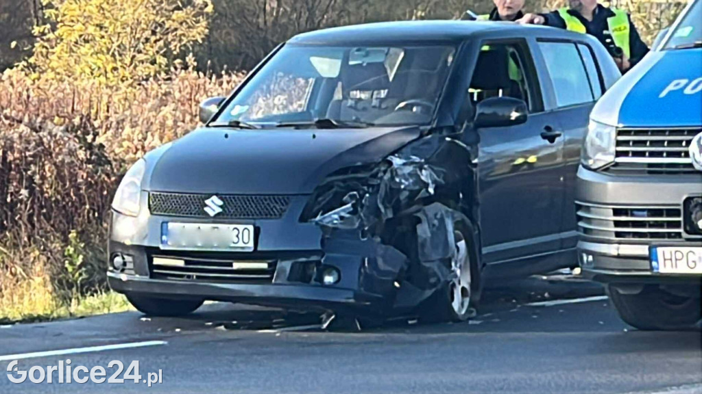 Kolizja na ulicy Bieckiej w Gorlicach (07.11)