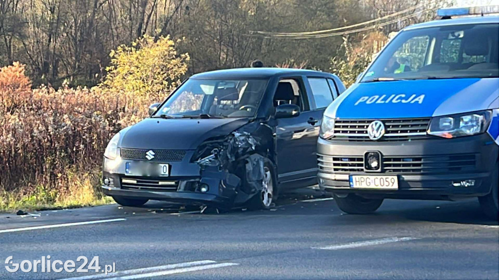 Kolizja na ulicy Bieckiej w Gorlicach (07.11)