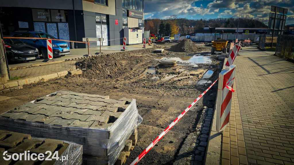 Plac budowy nowego ronda w Gorlicach (18.11.)