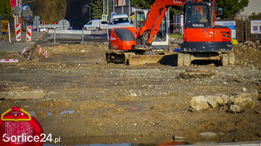 Plac budowy nowego ronda w Gorlicach (18.11.)