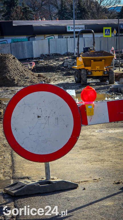 Plac budowy nowego ronda w Gorlicach (18.11.)