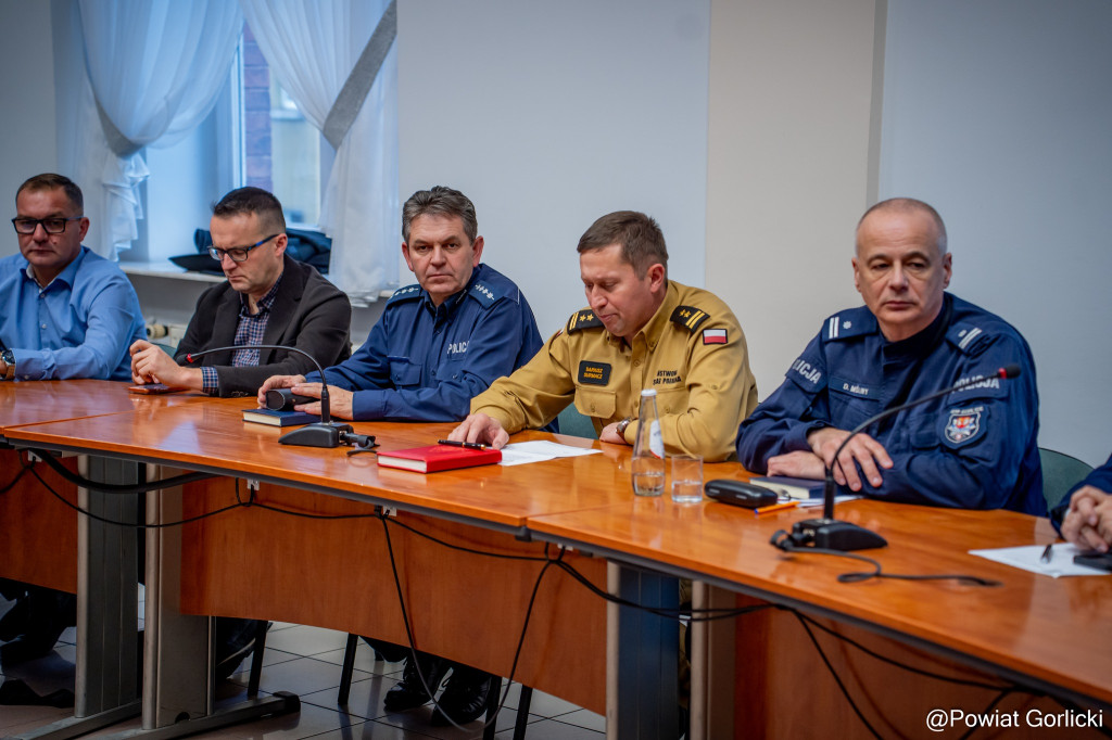 Posiedzenie Komisji Bezpieczeństwa i Porządku oraz Powiatowego Zespołu Zarządzania Kryzysowego