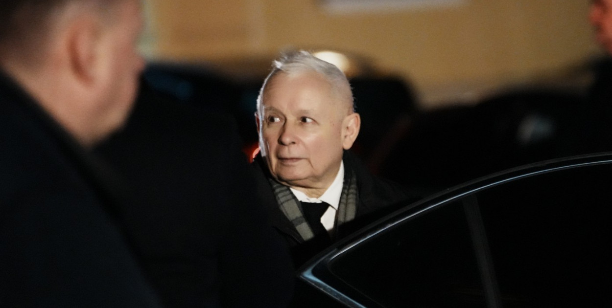Jarosław Kaczyński i Mariusz Błaszczak w Gorlicach (02.12.)