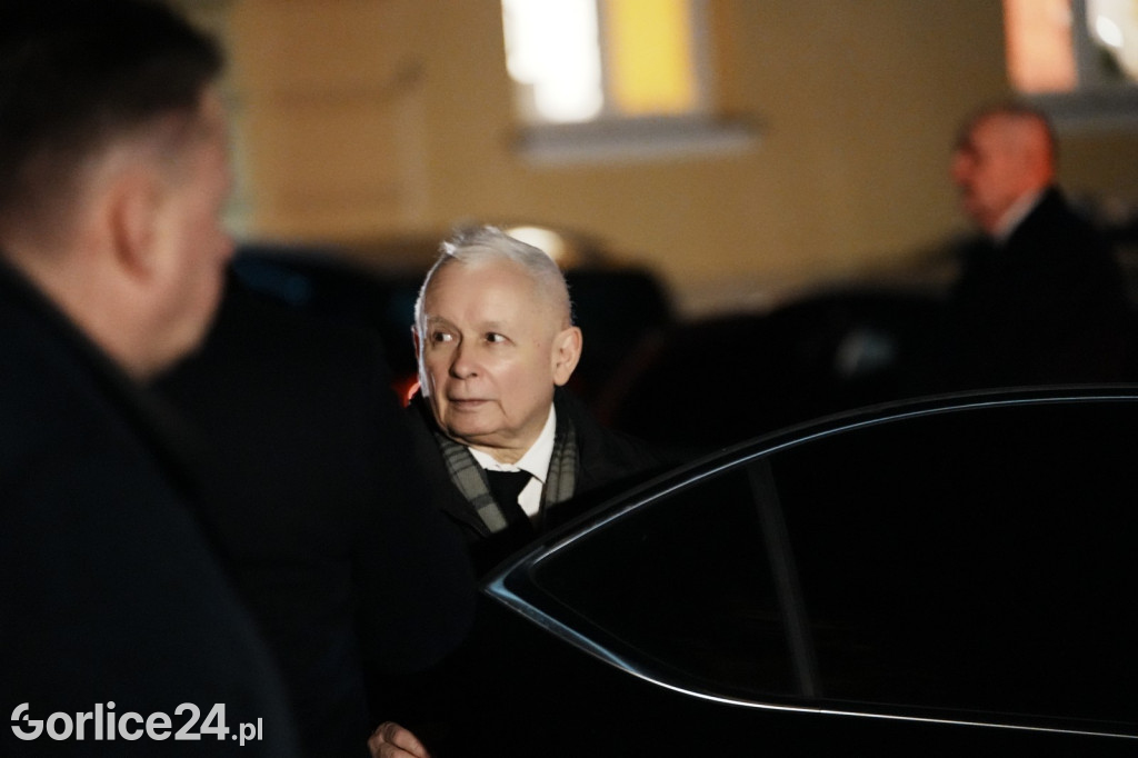 Jarosław Kaczyński i Mariusz Błaszczak w Gorlicach (02.12.)