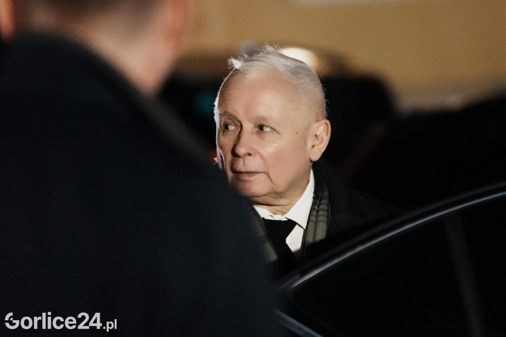 Jarosław Kaczyński i Mariusz Błaszczak w Gorlicach (02.12.)