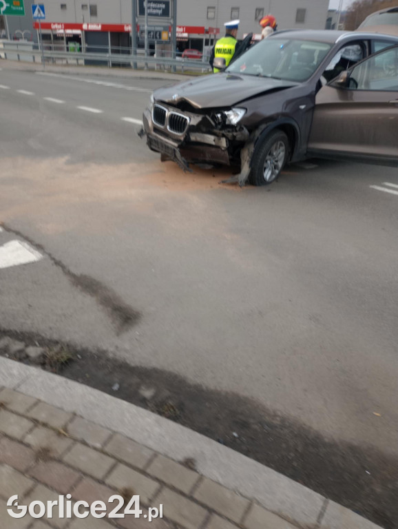 Kolizja na ul. Rydarowskiej w Gorlicach (17.12)