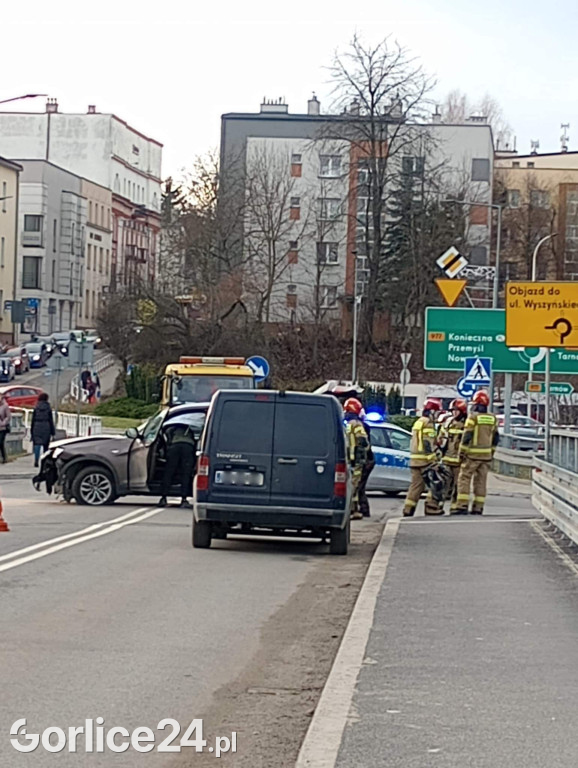 Kolizja na ul. Rydarowskiej w Gorlicach (17.12)