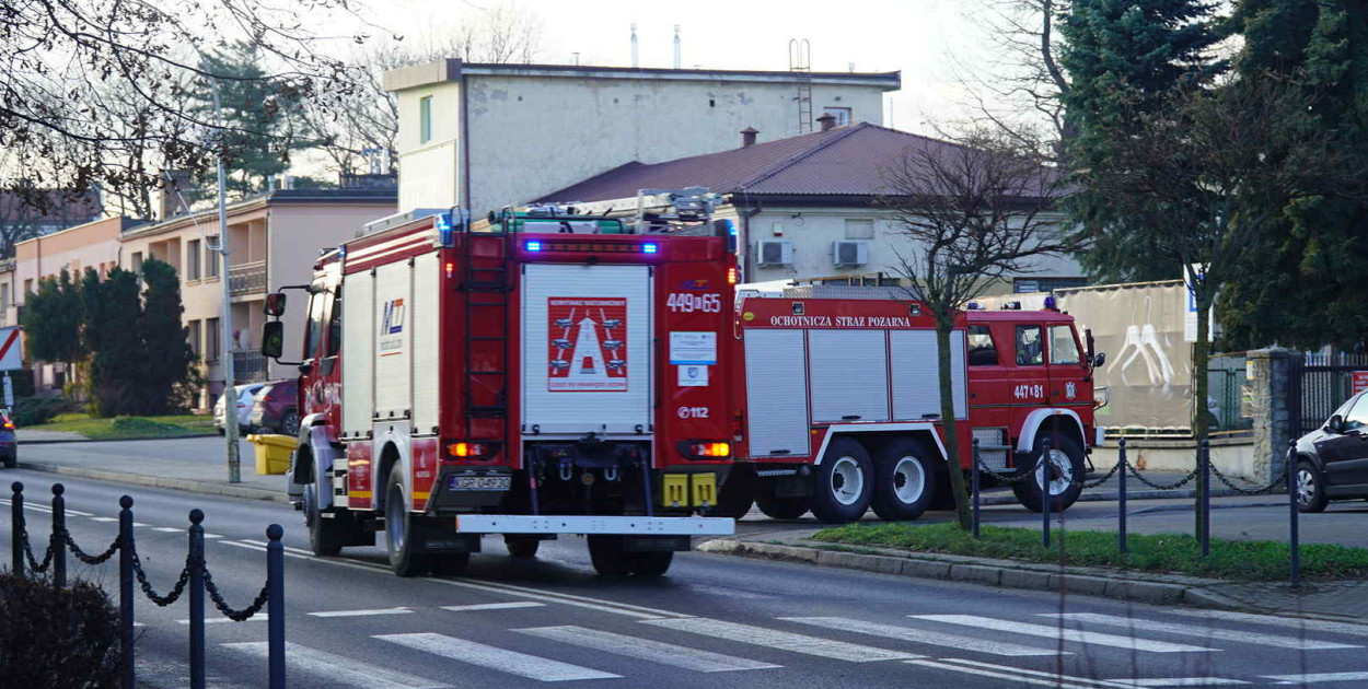 Pożar przy ul. Bieckiej w Gorlicach (19.12)