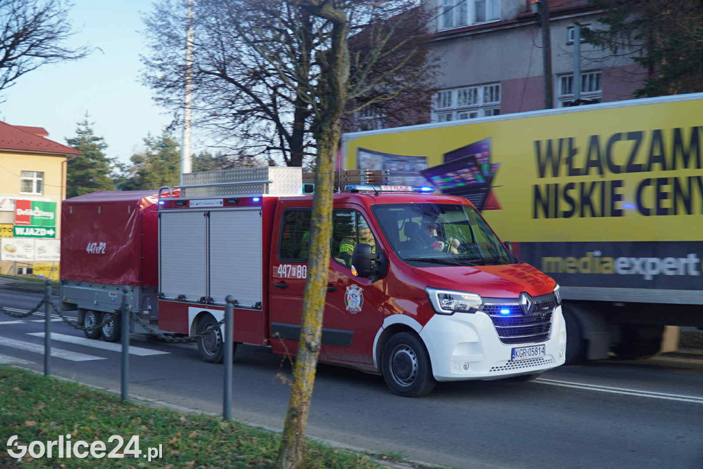Pożar przy ul. Bieckiej w Gorlicach (19.12)