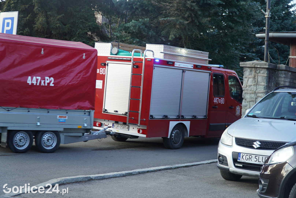 Pożar przy ul. Bieckiej w Gorlicach (19.12)